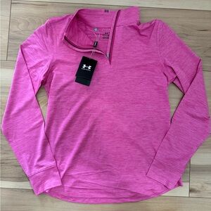 Under Armour NWT Women’s Golf Heathered Pink 1/4 Zip Jacket